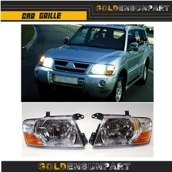 

New Set L&R front head lamps lights For Mitsubishi Pajero Montero 2000-2006