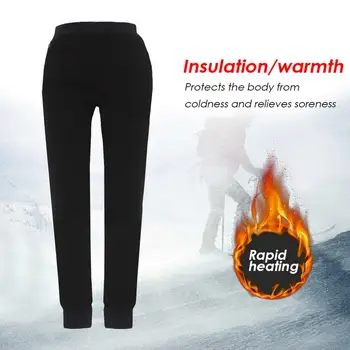 

Men's Adjustable Carbon Fiber Smart USB Heating Leggings Plus Velvet Warm Pants