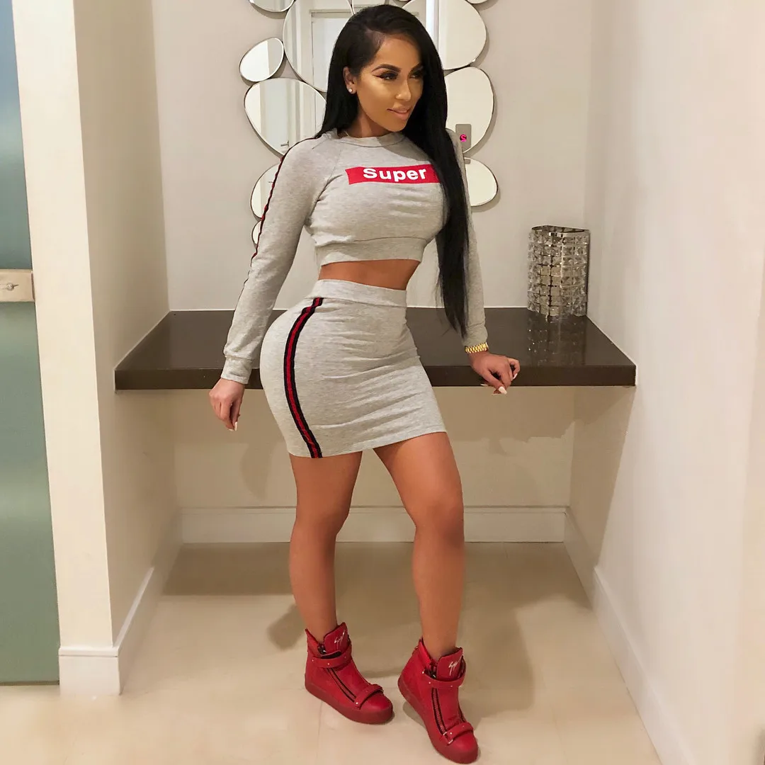 Zip Skirt Tracksuit Sweatshirt Skirt 