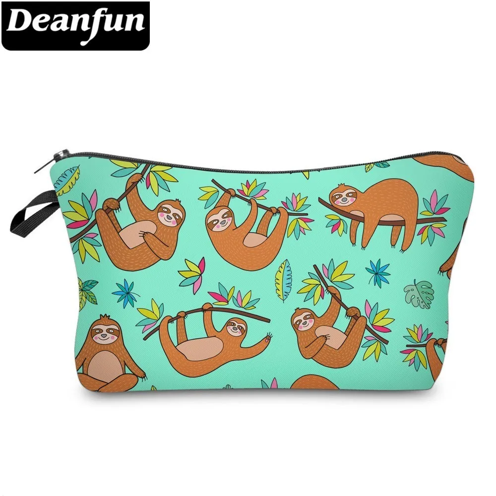 

Deanfun Sloth Cosmetic Bag Waterproof Printing Elegant Rainbow Purse Organizer Custom Color for Travel Dropshipping 51475