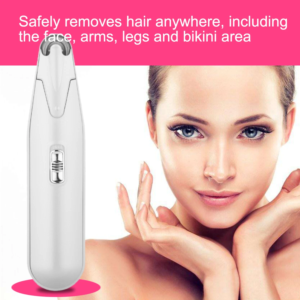 Electric Body Hair Removal Epilator Permanent Shaving for Women Men Painless Shaver-White Electric Body Hair Removal Epilator Permanent Shaving for Women Men Painless Shaver-White