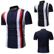 AIRGRACIAS Англия Стиль Мужская полорубашка мода Slim Fit полорубашки для мужчин лоскутное цвет Топы Para Hombre Размер M-3XL