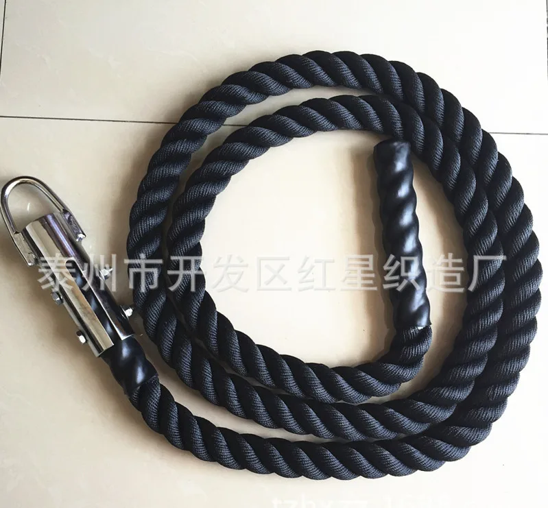 

38mm*5M/6M Climbing Ropes Gym Fitness Muscle Strength Training Equipment Workout Training Ropes With Iron Eyelet A9226