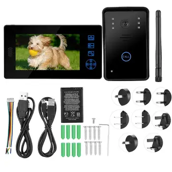 

7 inch 2.4G Wireless HD Doorbell Camera Visual Video Intercom Door Phone System
