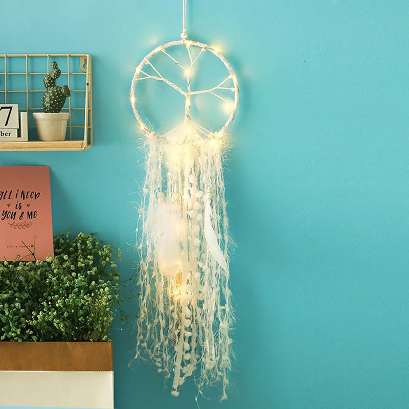 Pequeña luz nocturna que desea el atrapasueños del árbol decoración suave de la habitación de la Hermana decoración del aire decoración colgante regalos de cumpleaños Pequeña luz nocturna que desea el atrapasueños del árbol decoración suave de la habitación de la Hermana decoración del aire decoración colgante regalos de cumpleaños