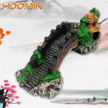 

HOOMIN 1PC Aquarium Decoration Fish Tank Bridge Tree For Fish Tank Ornament Decors Landscape Ornaments Pavilion