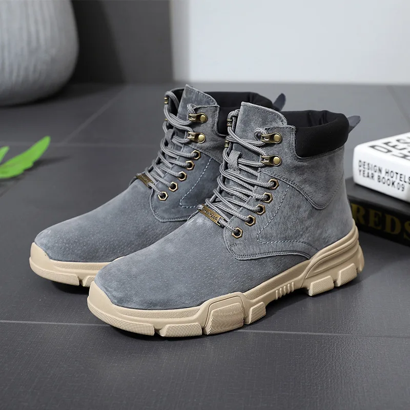 

Man Martin Boots Increase Down Winter New Pattern Street Joker Male Boots High Help Keep Warm Comfortable Trend Boots Male
