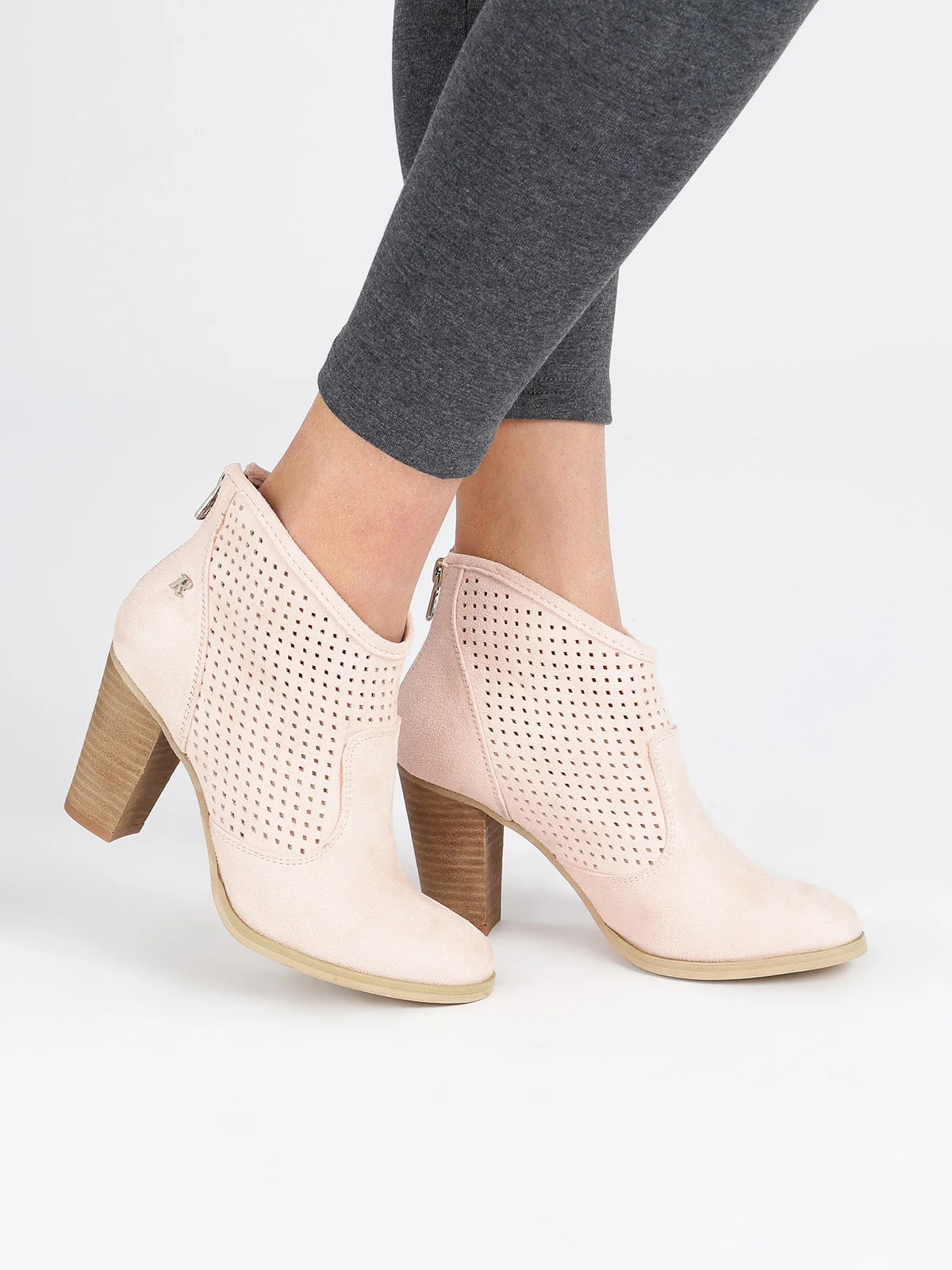 Half Boots suede fretworkin Ankle Boots from Shoes on