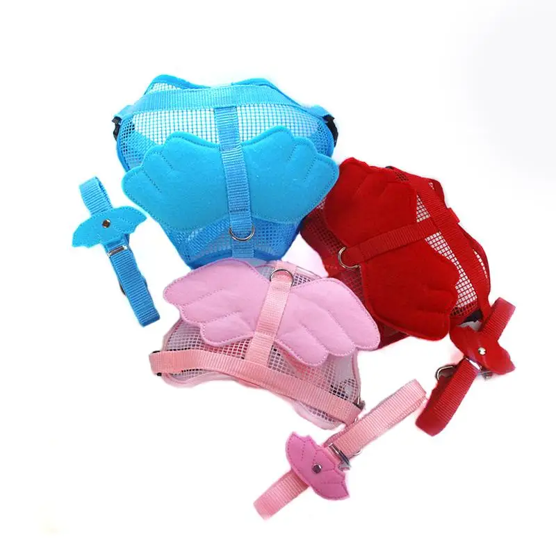 

Angel Shape Pet Harness Dog Vest Leash Set Puppy Cat Vest Harness Collar For Chihuahua Pug Bull dog Cat Supplier