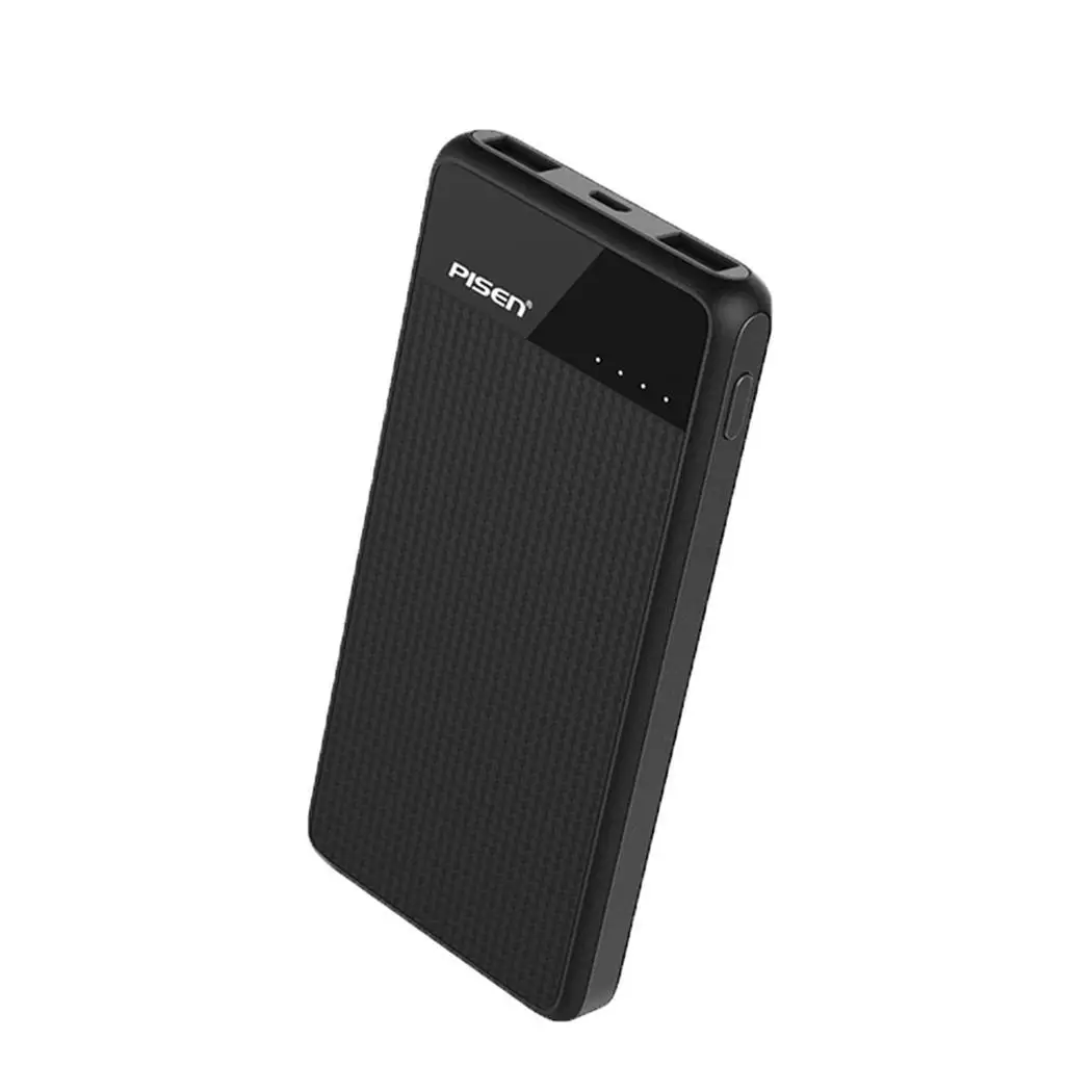 PISEN Slim Power Bank 10000 мАч ультра тонкий двойной выход Smart 2.1A Быстрая зарядка Powerbank