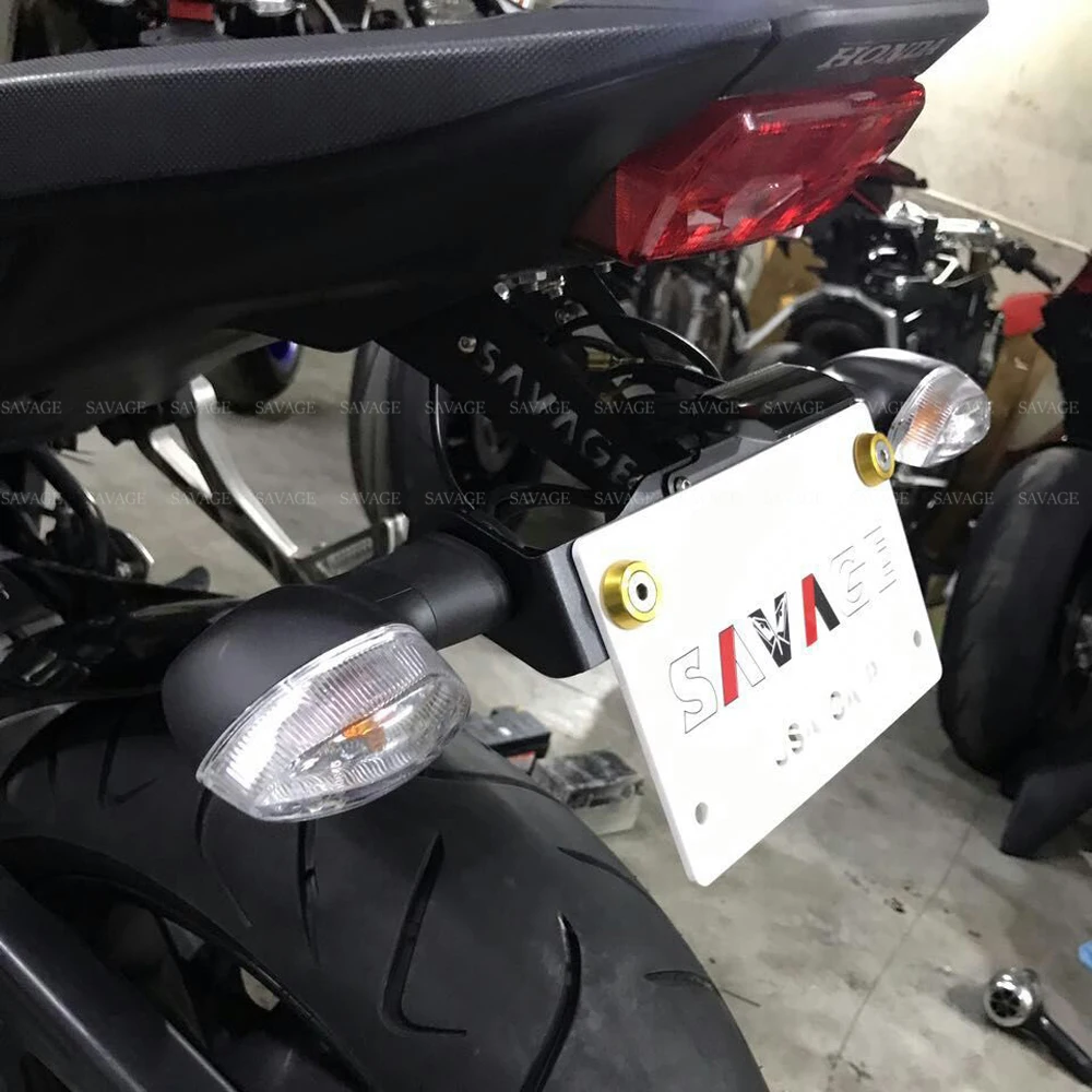 Держатель номерного знака Светодиодная лампа для Honda Cb650f Cbr650f 2014 2018 15 16 17