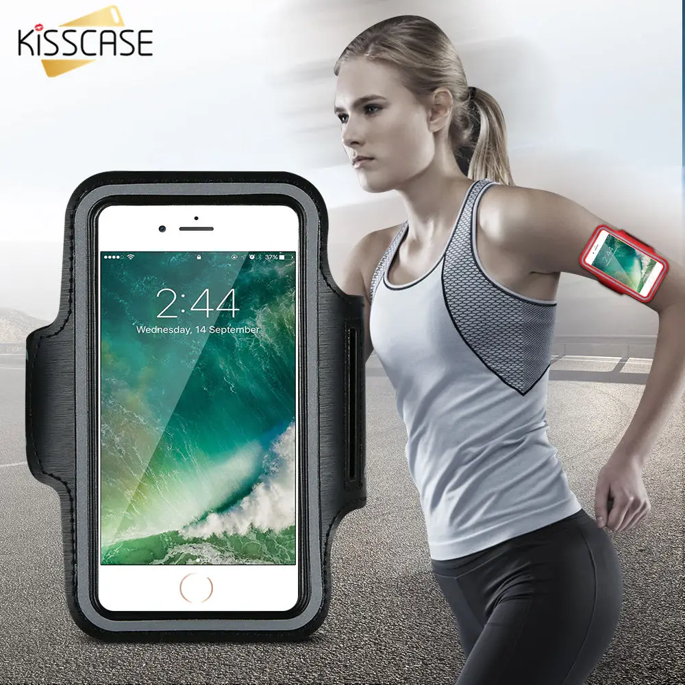 

KISSCASE Waterproof Sport Armband Case for iphone 6 6s i6 Gymnasium Activities Accessories Running Phone Pouch Cover Arm Band