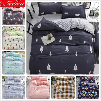 

High Quality Soft Cotton 3/4 pcs Bedding Set Adult Kids Child Bed Linen Single Full Queen King Size Quilt Duvet Cover Bedspreads