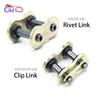 Motorcycle Drive Chain O-ring Mater Link Gold Rivet Clip Connector for 428 520 525 530 428H 520H 525H 530H Motorbike ► Photo 1/5