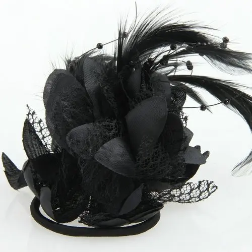 

Feather Lace Flower Corsage Hair Band Clip Brooch Pin Cocktail Fascinator