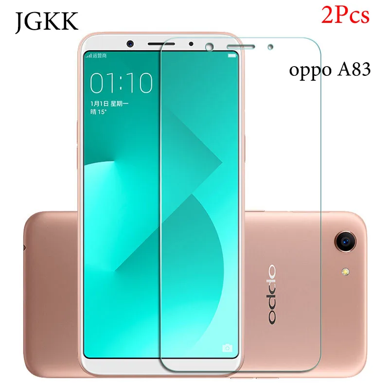 

2Pcs Transparent Tempered Glass For OPPO A83 Screen Protector OPPO A83 A1 Full Cover Glass Protective Film pelicula de vidro