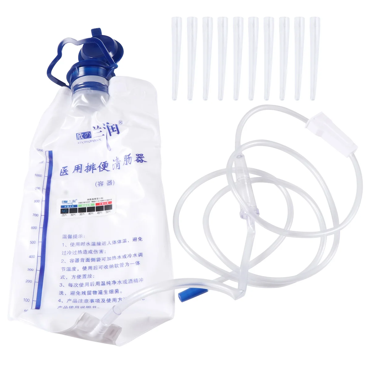 

Enema Bag Kit Reusable Cleaning Enema Enema Kit Enema Bag with Flow Valve Flow-control Hose for Bowel Management Acute