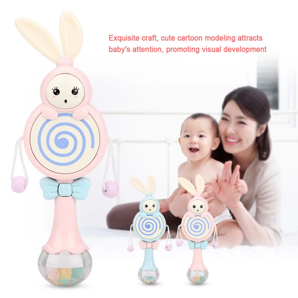 

Cute Baby Early Educational Toys Animal Hand Bell Newborns Infant Electronic Music Rattle Drum Baby Kids Cute Rattle 0-12 Months