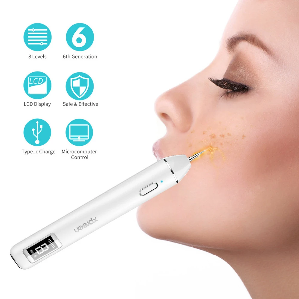 

Skin Tag Remover Dark Spot Remover Freckle Tattoo Wart Moles Removing Device with LED Screen and Spotlight