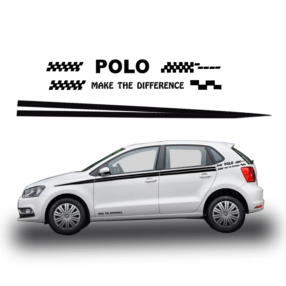 Боковая наклейка на кузов автомобиля наклейки для Volkswagen VW POLO хэтчбек седан