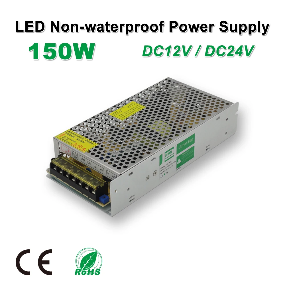 

150W LED Power Supply,LED Strips Drive,DC12V/24V,Non-Waterproof,Adapter transformer,IP20,Indoor Use,for LED Linear light,panel