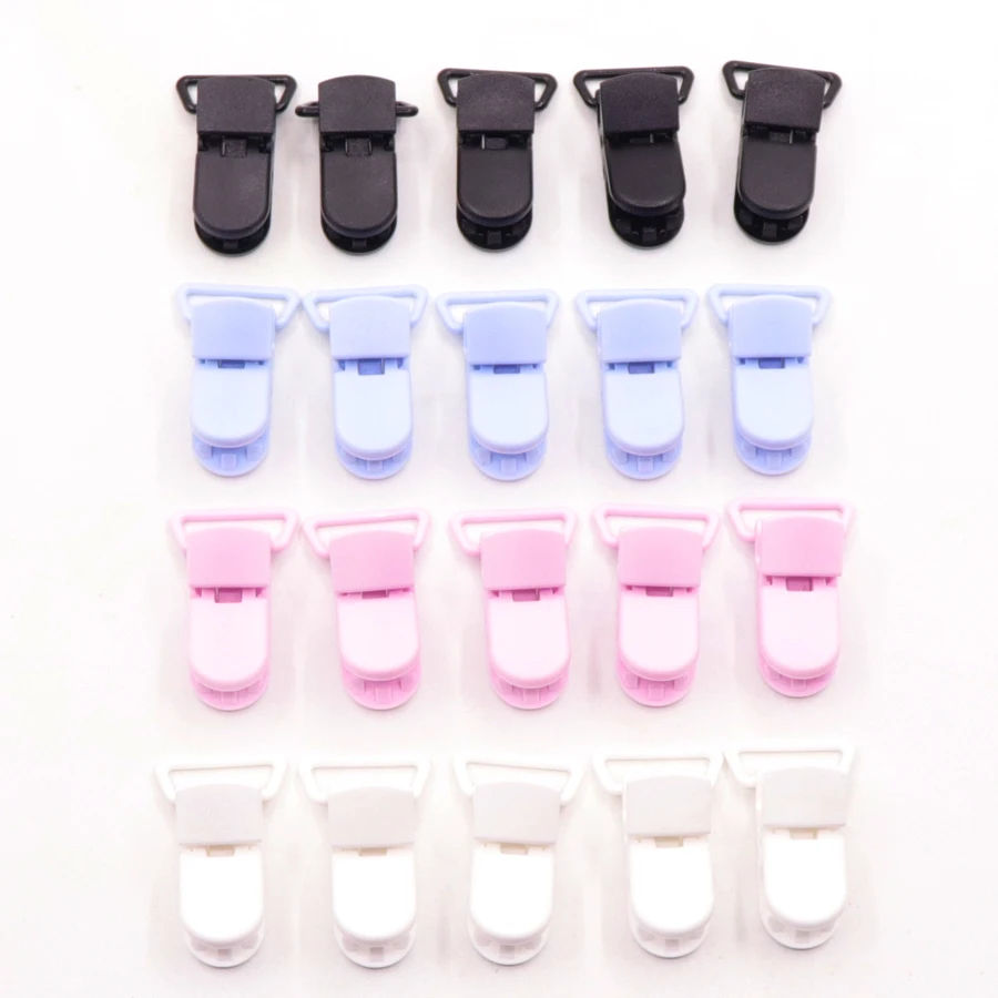 

5pcs Plastic Clip For Diy Siliconeteether Pacifier Chain Chain 20mm Baby Pacifier Clips Suspender Clip Kids Dummy Soother Holder