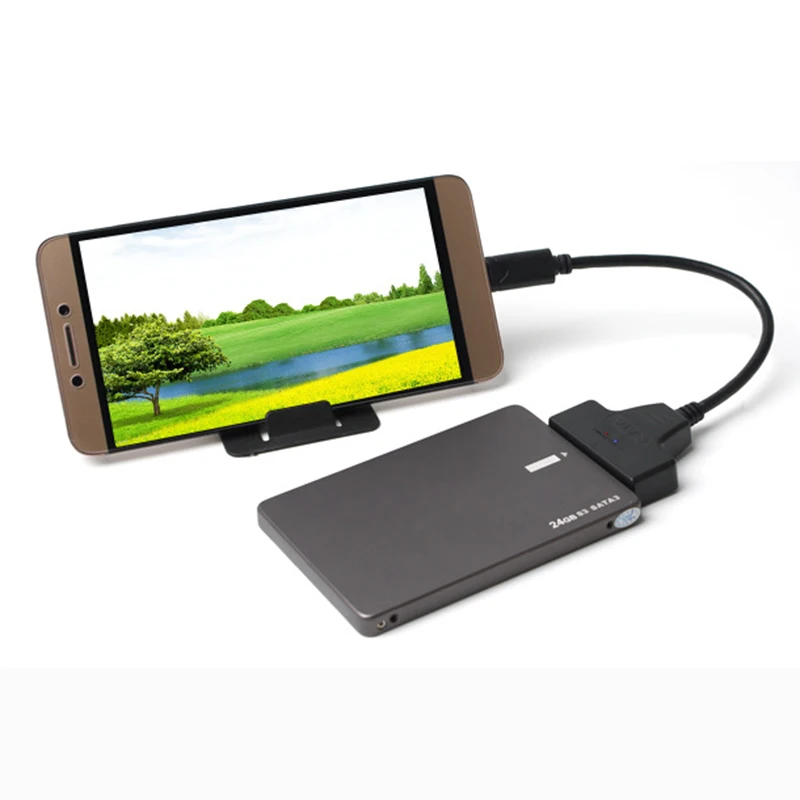 USB 3 1 Type C (USB / Thunderbolt совместимый) к SATA III 2.5in адаптеру жесткого диска|Компьютерные