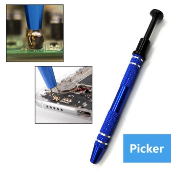 

Precision Part Gripper Pick Up Tool Four Claw Hold Tightly for Catcher IC Chip Component Electrician Hand Tools Set Metal Picker