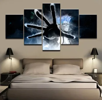 

Canvas Wall Art Modular Pictures Home Decor 5 Pieces Bleach Paintings Living Room HD Printed Animation Posters Framework