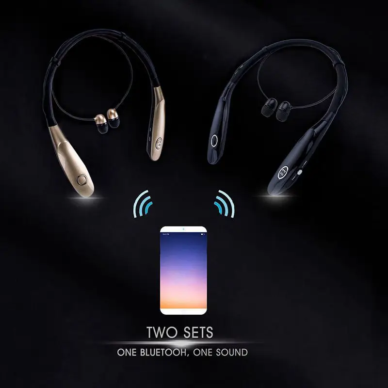 Bluetooth Headphones 14Hr Working Time Truck Driver Bluetooth Headset Wireless Magnetic Neckband Earphones Noise Cancelling