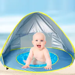 Детская водостойкая всплывающая тент-палатка детская Пляжная Палатка УФ-защита Sunshelter с бассейном дети на открытом воздухе переносной