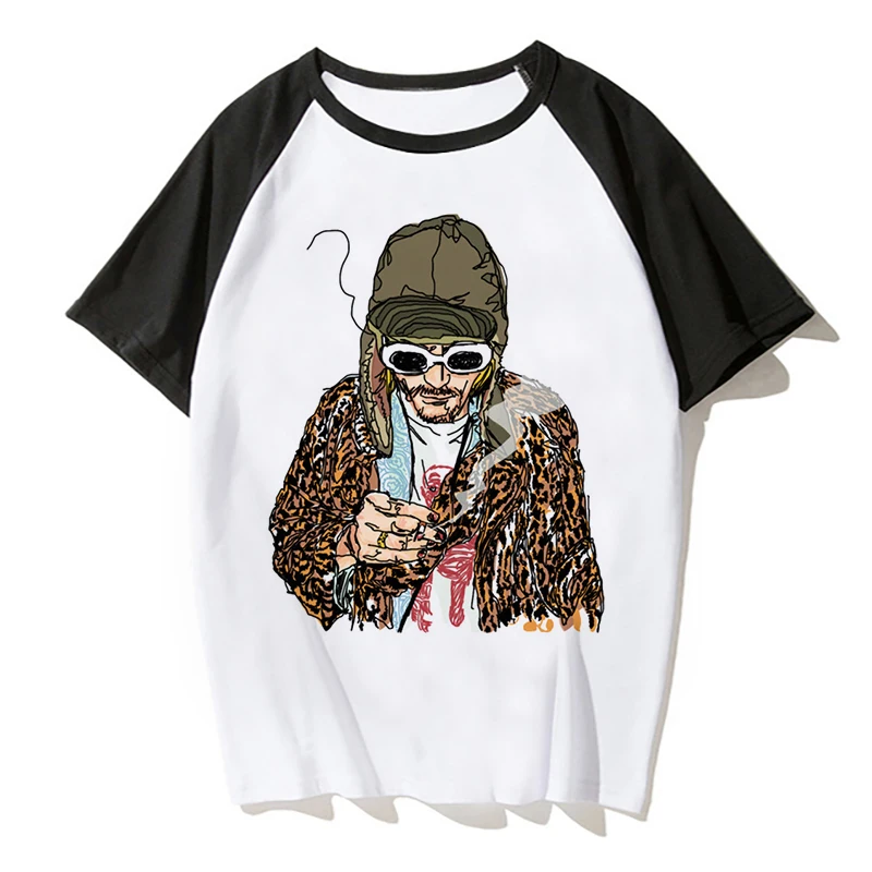 

kurt cobain TShirt men Summer O Neck white male t shirt casual white print t-Shirts men top tees men novety cool tops MR2487