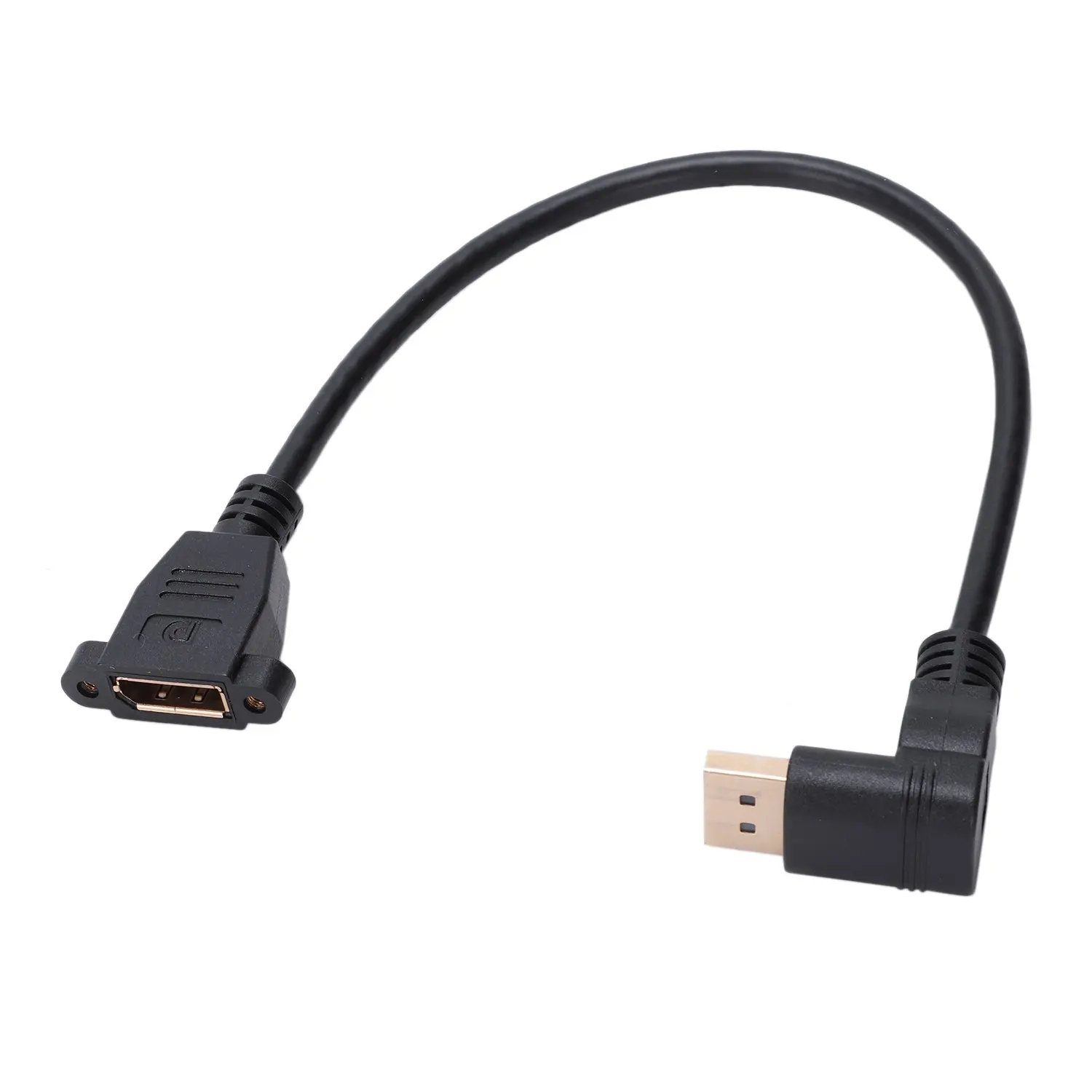 Кабель Displayport Male Female 2 0 Версия 30 см (1 фут) позолоченный 90 градусов Dp To с винтовым