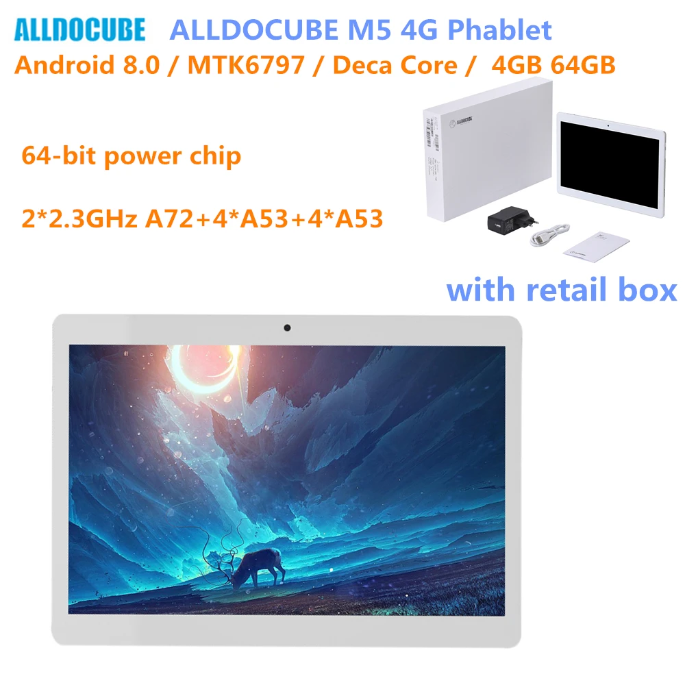 Ветвью ALLDOCUBE и M5 10 1 &quot4G Телефонный звонок планшетный ПК с системой андроида 8 0