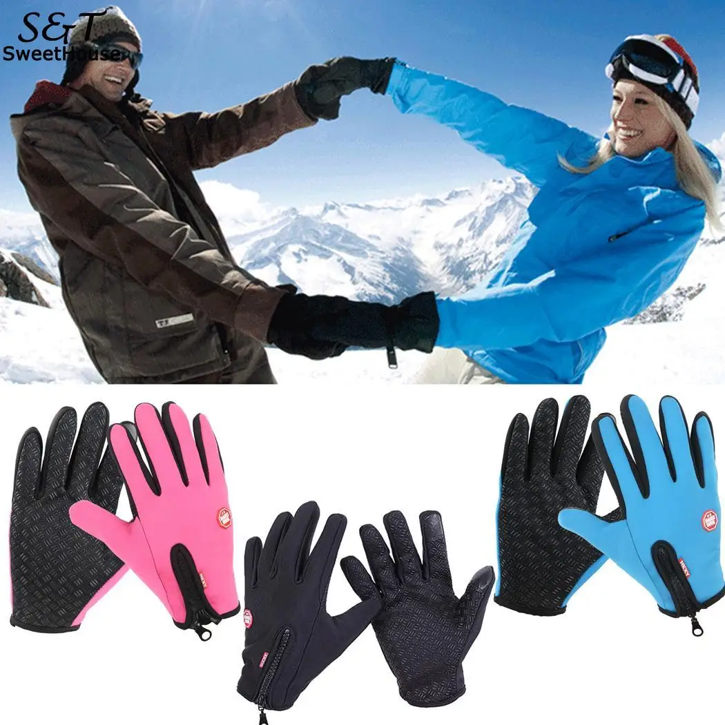 Сенсорный экран ветрозащитные спортивные перчатки для Для мужчин Для женщин Guantes Training спортивные перчатки зимние Windstopper Водонепроницаемый