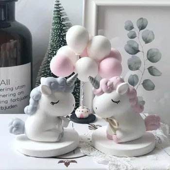 

Two pieces/Set Unicorn Silicone Mold Aromatherapy plaster mould Essential Oil Perfume plaster crafts Diy mirror epoxy resin mold