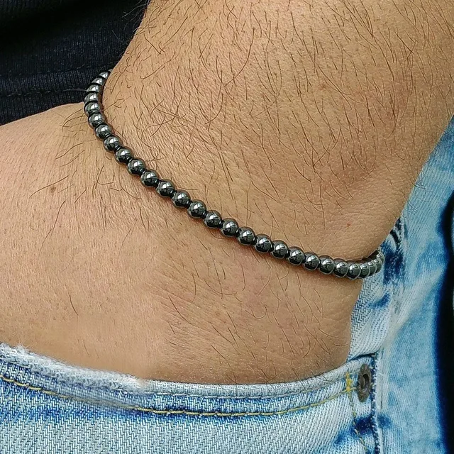 Bracelet En Hématite 6 mm