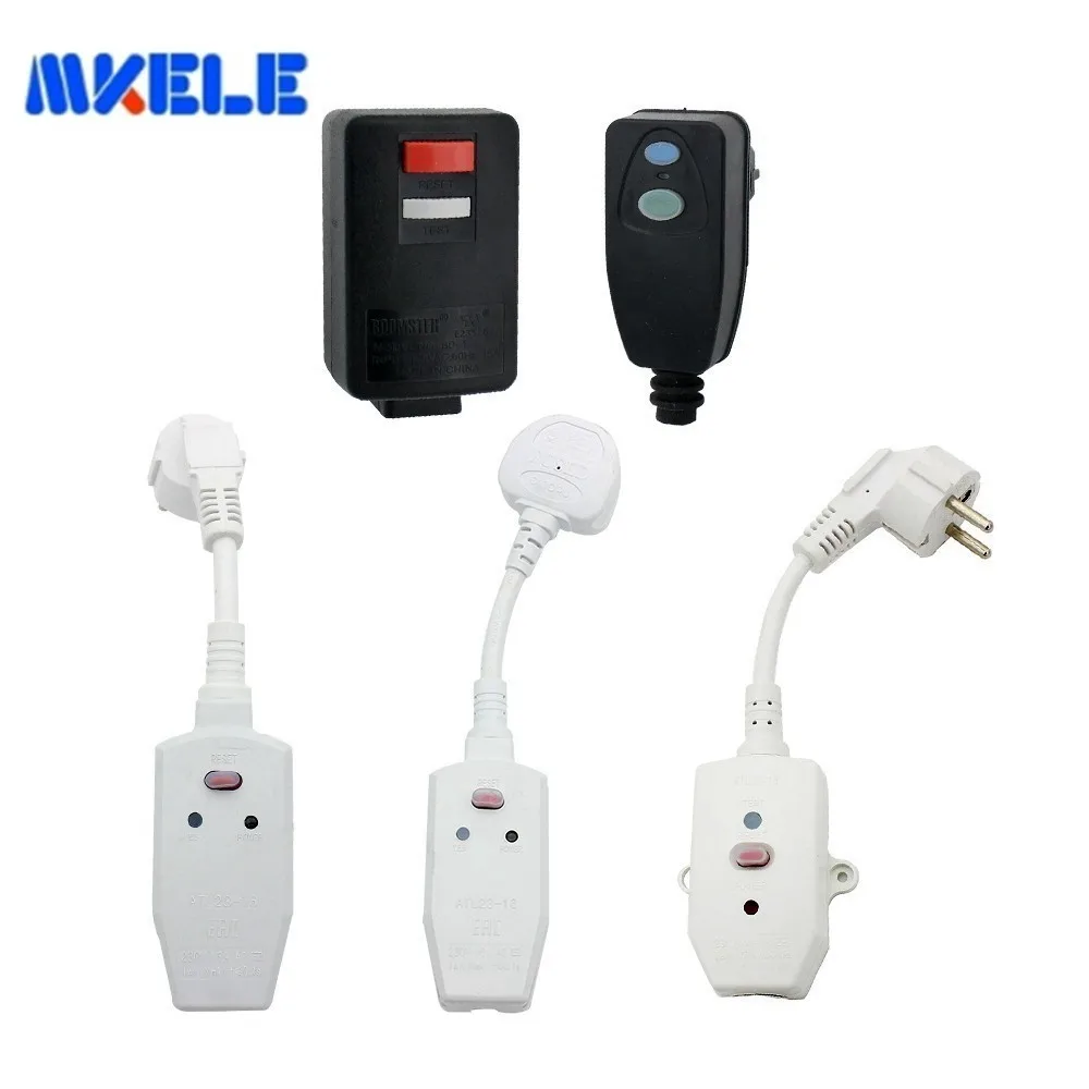 

Two Plug-in / Three-pole power plug Anti-Leakage Removable Line European RCD Multi-type Leakage Protector Plug