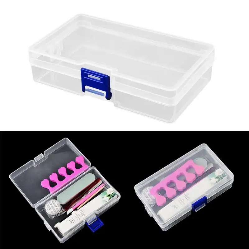 

2019 Nail Charms Plastic Container Empty Cosmetic Containers Makeup Packaging Travel Portable Nail Polish Holder Manicure Box