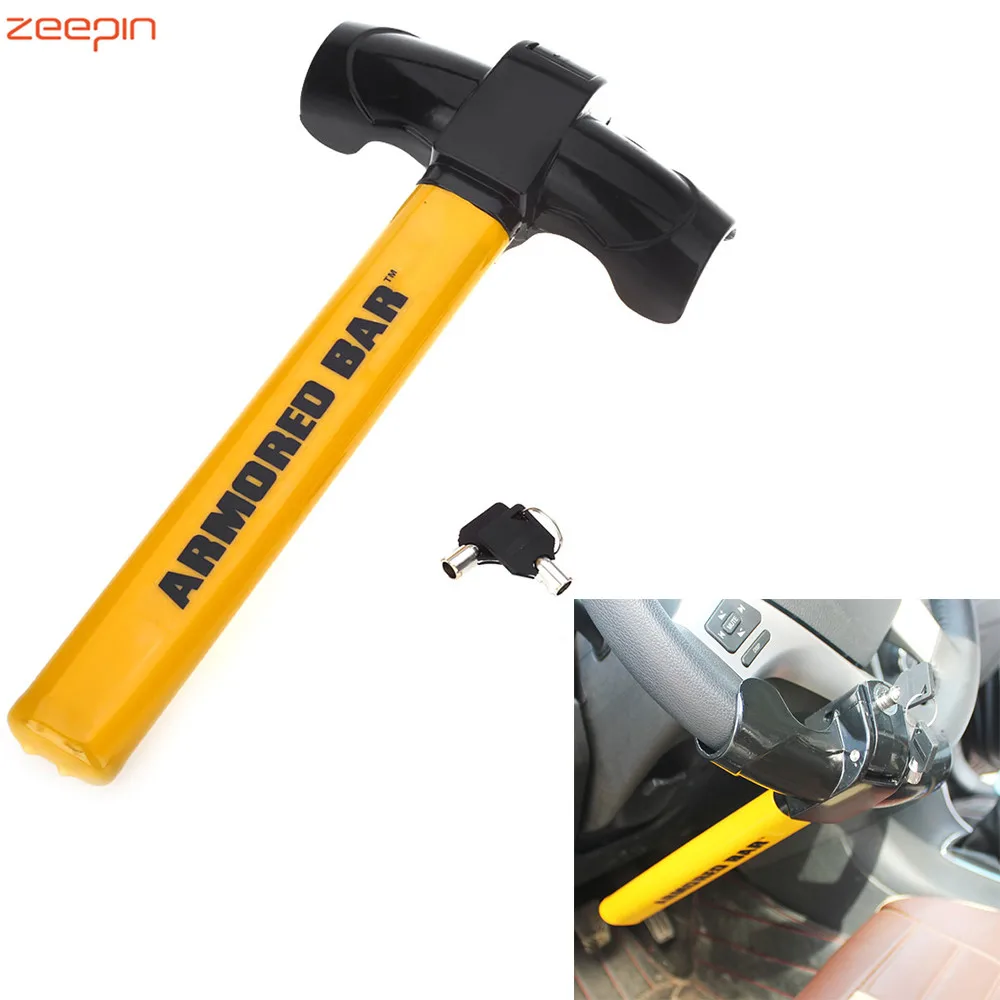 

Zeepin Universal T Style Auto Security Steering Wheel Lock Anti-theft Device Extra Secure Locking Mechanism