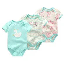 2020 3PCS/Lot Baby Girl Clothes Unicorn Girls Clothing Unisex 0-12M Baby Boy Clothes Short Sleeve Baby Bodysuits Roupas de bebe