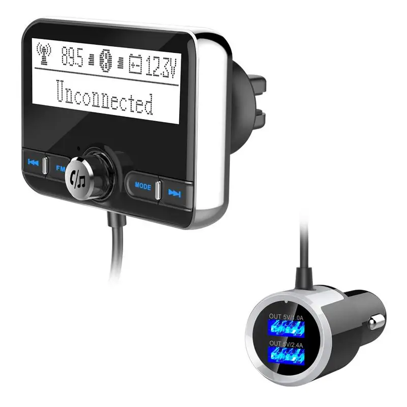 

Car MP3 Bluetooth Player Support Memory Card Large Screen Hands-Free FM Transmitter Handsfree Car Audio Adapter Music Player