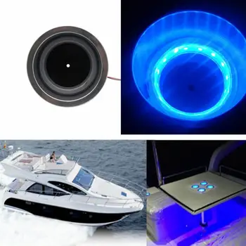 

ABS Blue LED Light Lamp Fit Marine Boat Truck Car Camper Cup Drink Holder 2x 12V