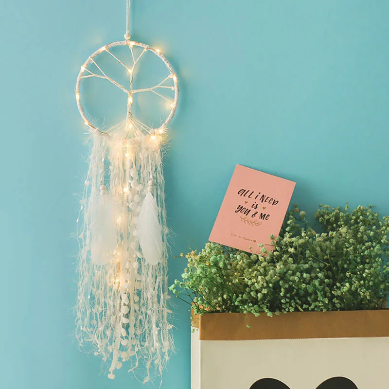Pequeña luz nocturna que desea el atrapasueños del árbol decoración suave de la habitación de la Hermana decoración del aire decoración colgante regalos de cumpleaños Pequeña luz nocturna que desea el atrapasueños del árbol decoración suave de la habitación de la Hermana decoración del aire decoración colgante regalos de cumpleaños