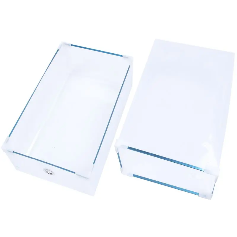 

Shoes Box Transparent Plastic Drawer Type Metal Edging Thick Plastic Storage Box