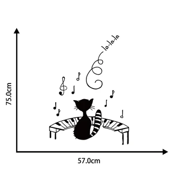 

Creative Beauty Wall Stickers 1PC Bedroom Piano 2019 Playing Sticker Removable The Home For Cat Personality Wall Decoration DIY