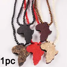 Африканский кулон Карта Ожерелье для женщин мужчин эфиопские Ювелирные изделия Оптом Африканские карты хип-хоп пункт