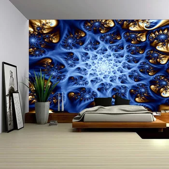 

Fantasy Blue Galaxy Tapestry Living Room Abstract Wall Hanging Curtain New Fashion 2019 Decorative Tapestry Bohemian Fabric