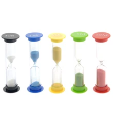 Sabliers colorés verre de sable | 5 pièces, 30 secondes/1minute /3minutes /5minutes /10minutes, horloge à sable (couleur aléatoire)