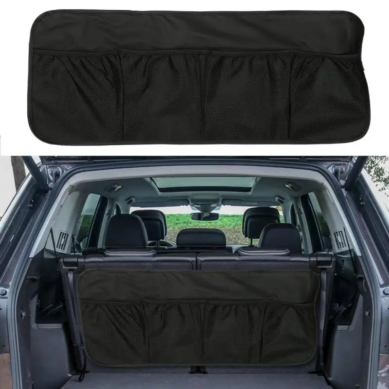 

Universal Car Trunk Organizer Adjustable Backseat Storage Bag Net Multi-use Leather Cloth Automobile Seat Back Organizers